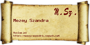 Mezey Szandra névjegykártya